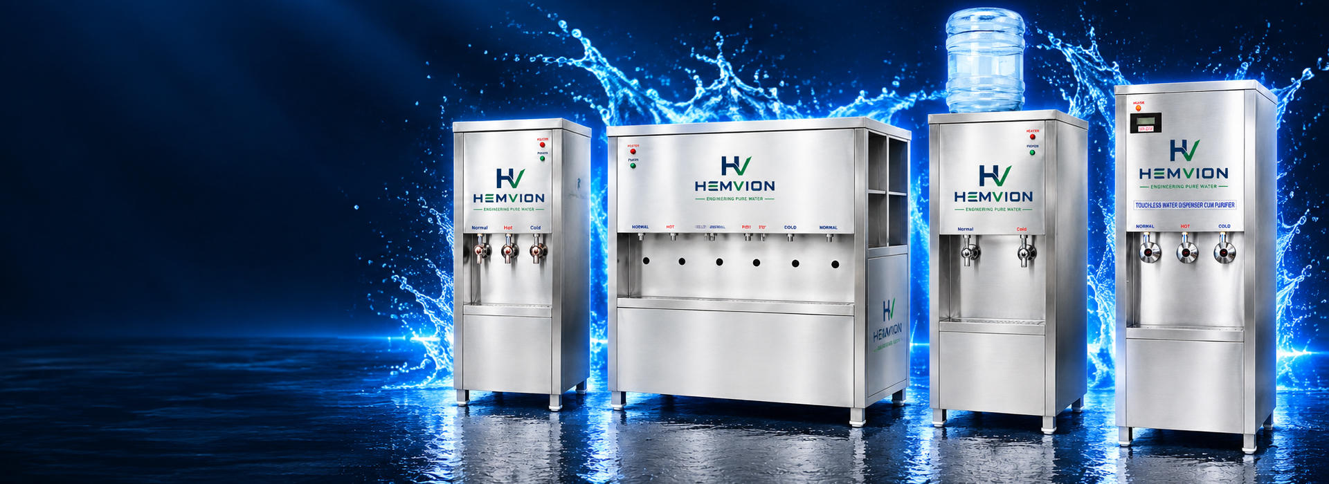 Hot water dispenser with inbuilt UV and RO UV purifier system