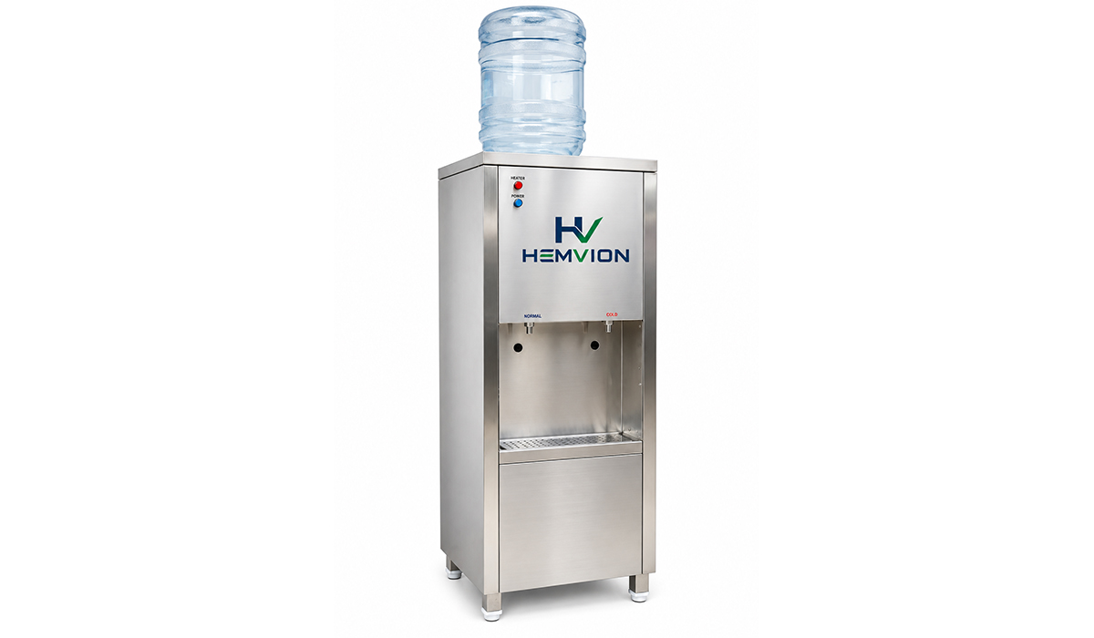 HEMVION stainless steel bubble-top water cooler and dispenser